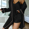 3-Delige Comfortabele Satijnen Pyjama Set Dames