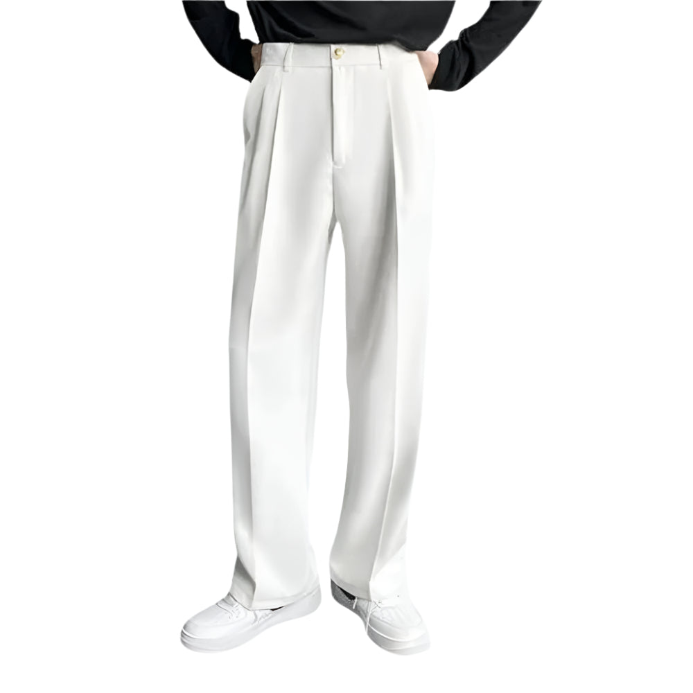 Marlon - Wijde Heren Pantalon Met Hoge Taille