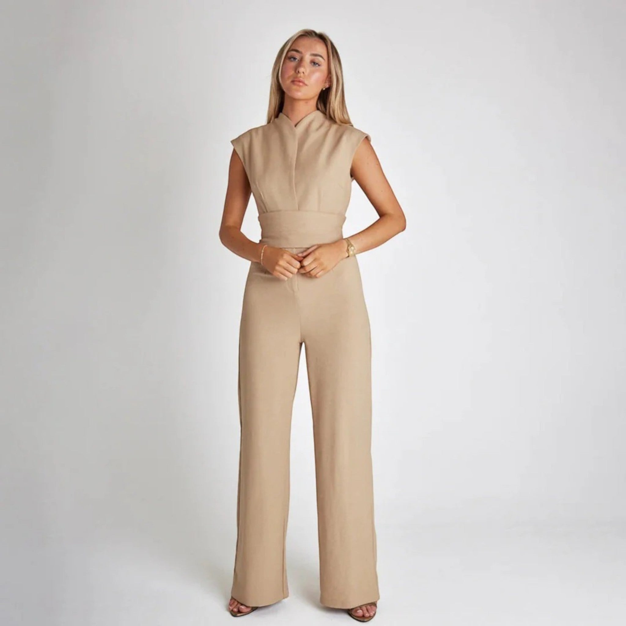 Jumpsuit Met Strikceintuur | Mouwloos