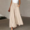 Losse Linnen Dames Broek Met Hoge Taille