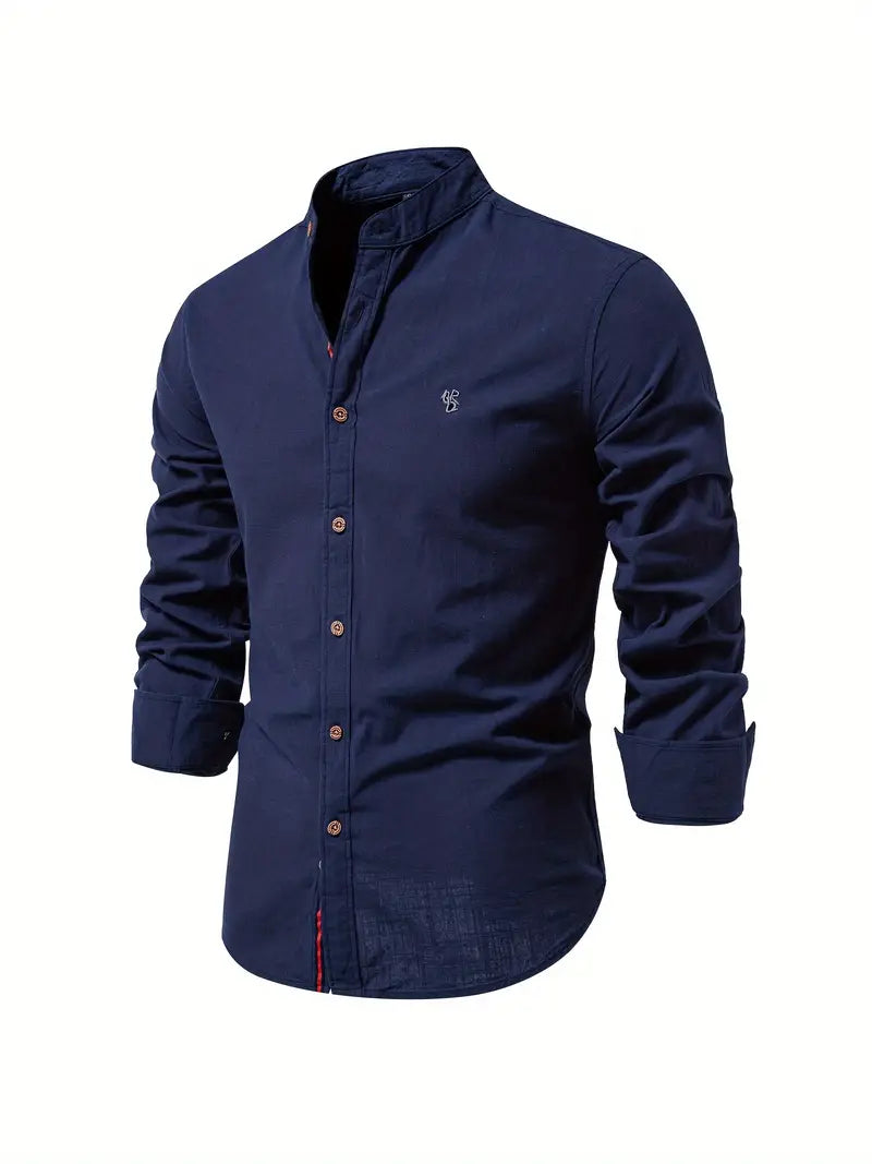 Heren Casual Spijker Blouse Lange Mouwen