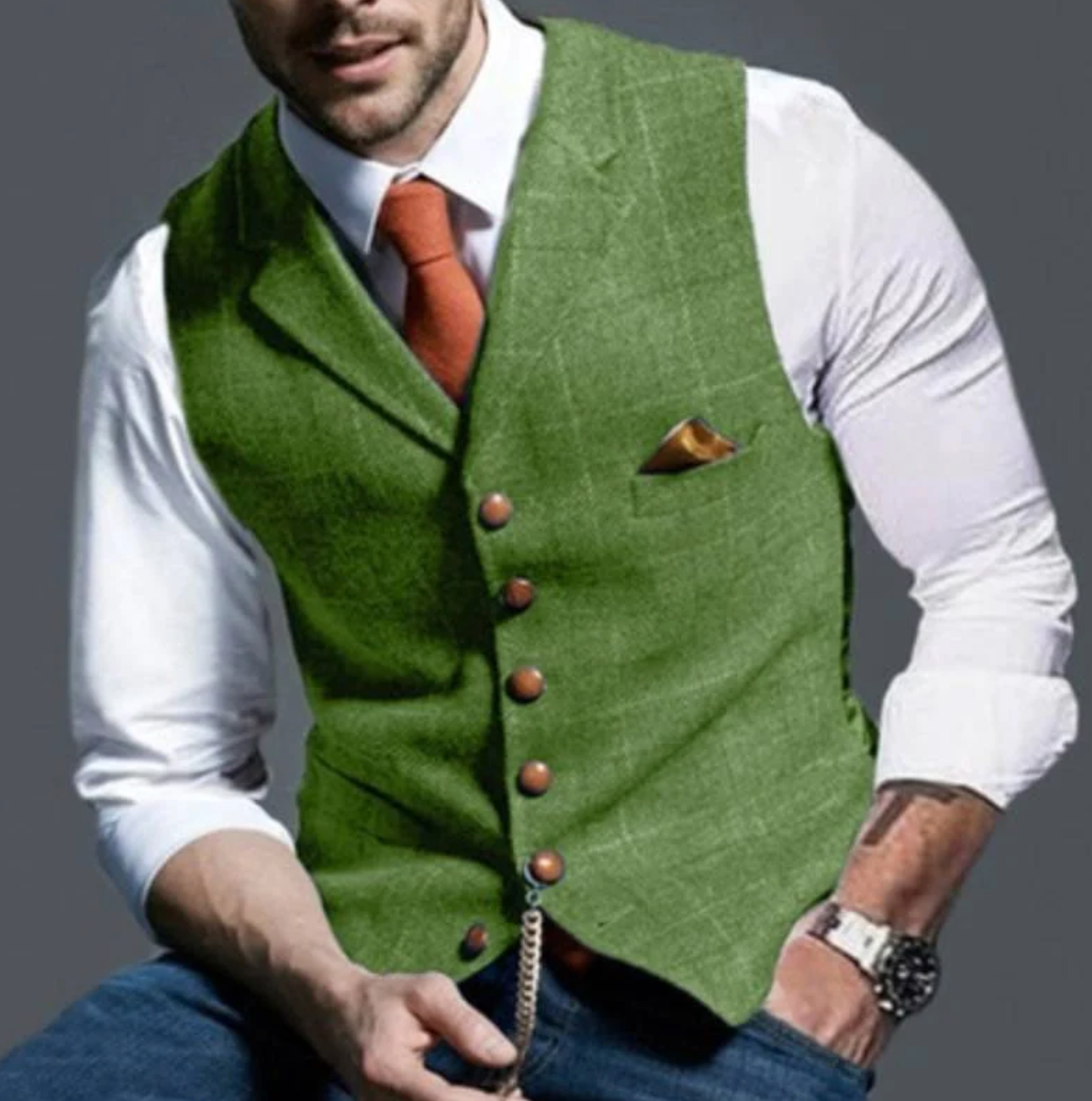 Heren Gilet Met Knopen - Michael
