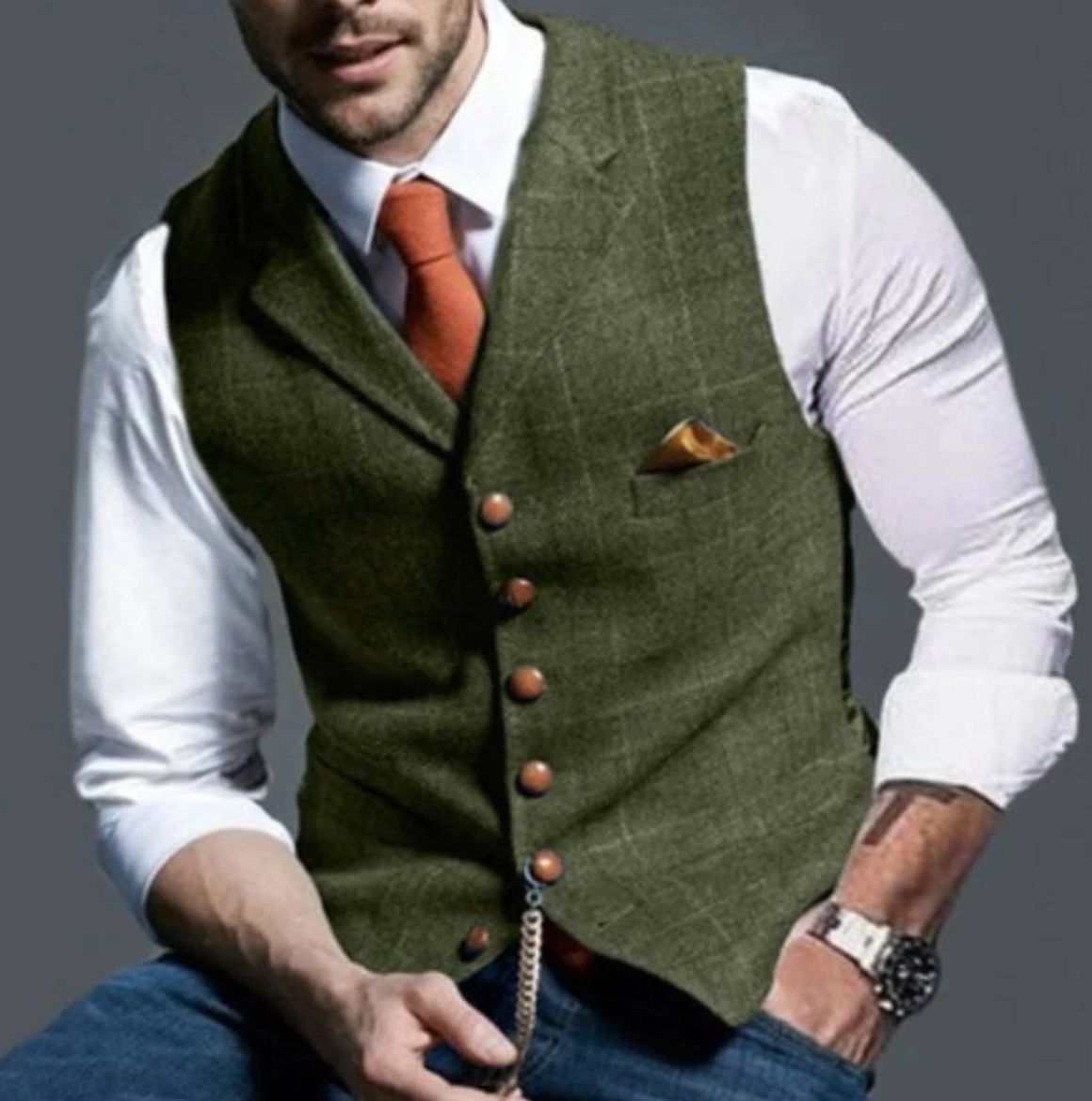 Heren Gilet Met Knopen - Michael