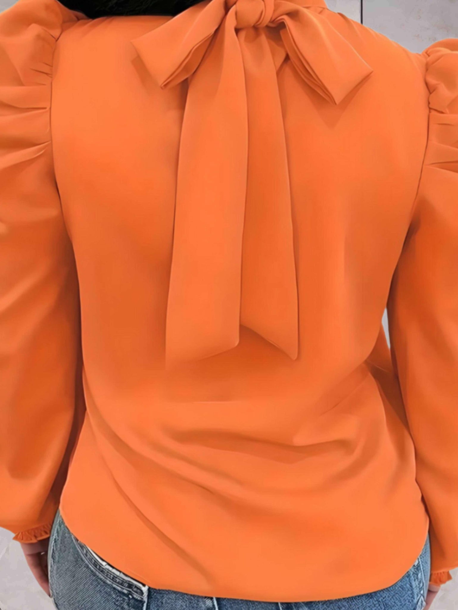 Satijnen Dames Shirt Met Lange Pofmouwen - Zandra