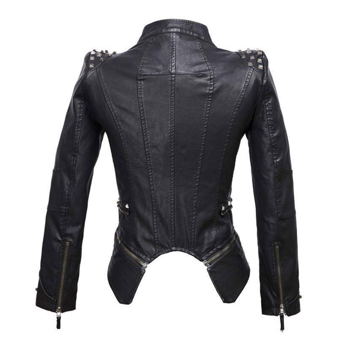 Motorjack Met Studs En Meerdere Ritsen | Winter