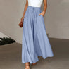 Losse Linnen Dames Broek Met Hoge Taille