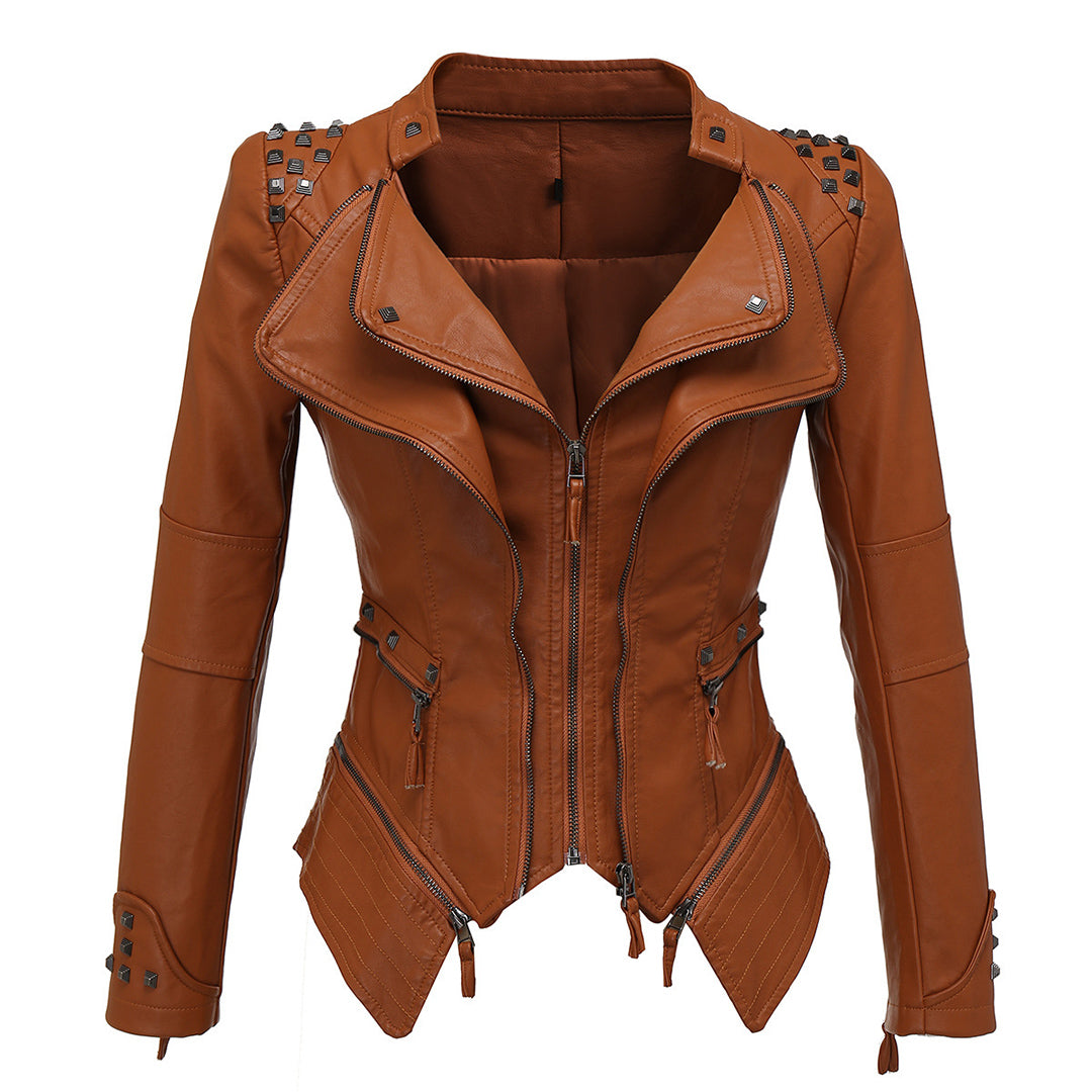 Motorjack Met Studs En Meerdere Ritsen | Winter