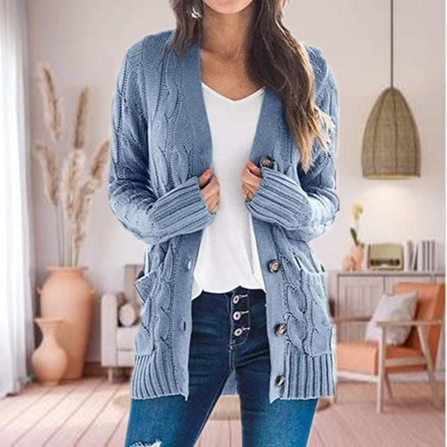 Gebreid Dames Vest Met Knopen - Rosanne