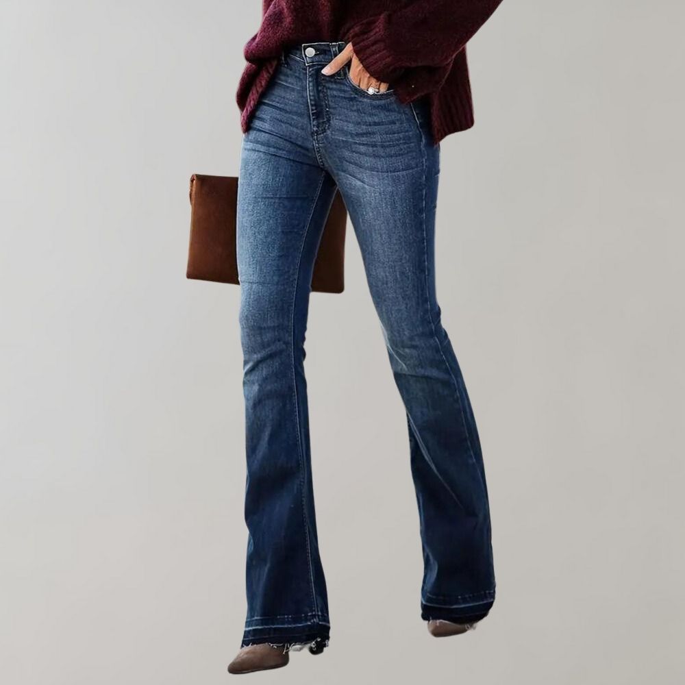 Trendy Flaire Dames Spijkerbroek Met stretch - Carly