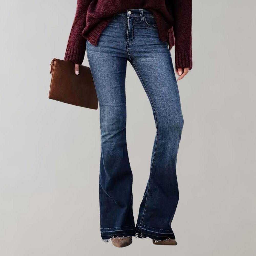 Trendy Flaire Dames Spijkerbroek Met stretch - Carly