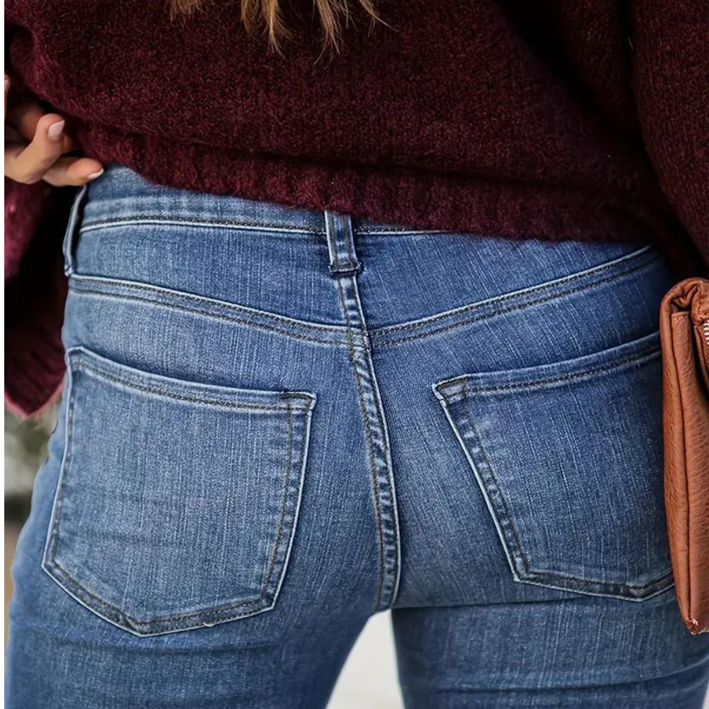 Trendy Flaire Dames Spijkerbroek Met stretch - Carly