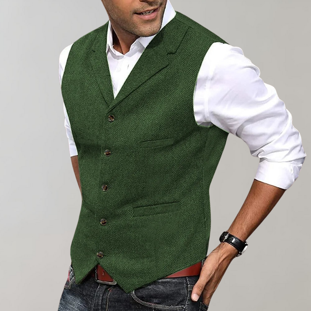 Tweed Pak Vest Voor Heren - Zandro