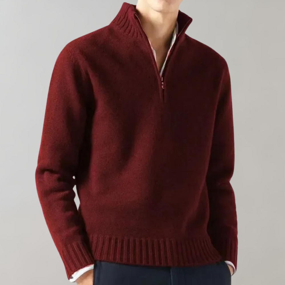 Stijlvolle Sweater met Half Zipper - Hugo