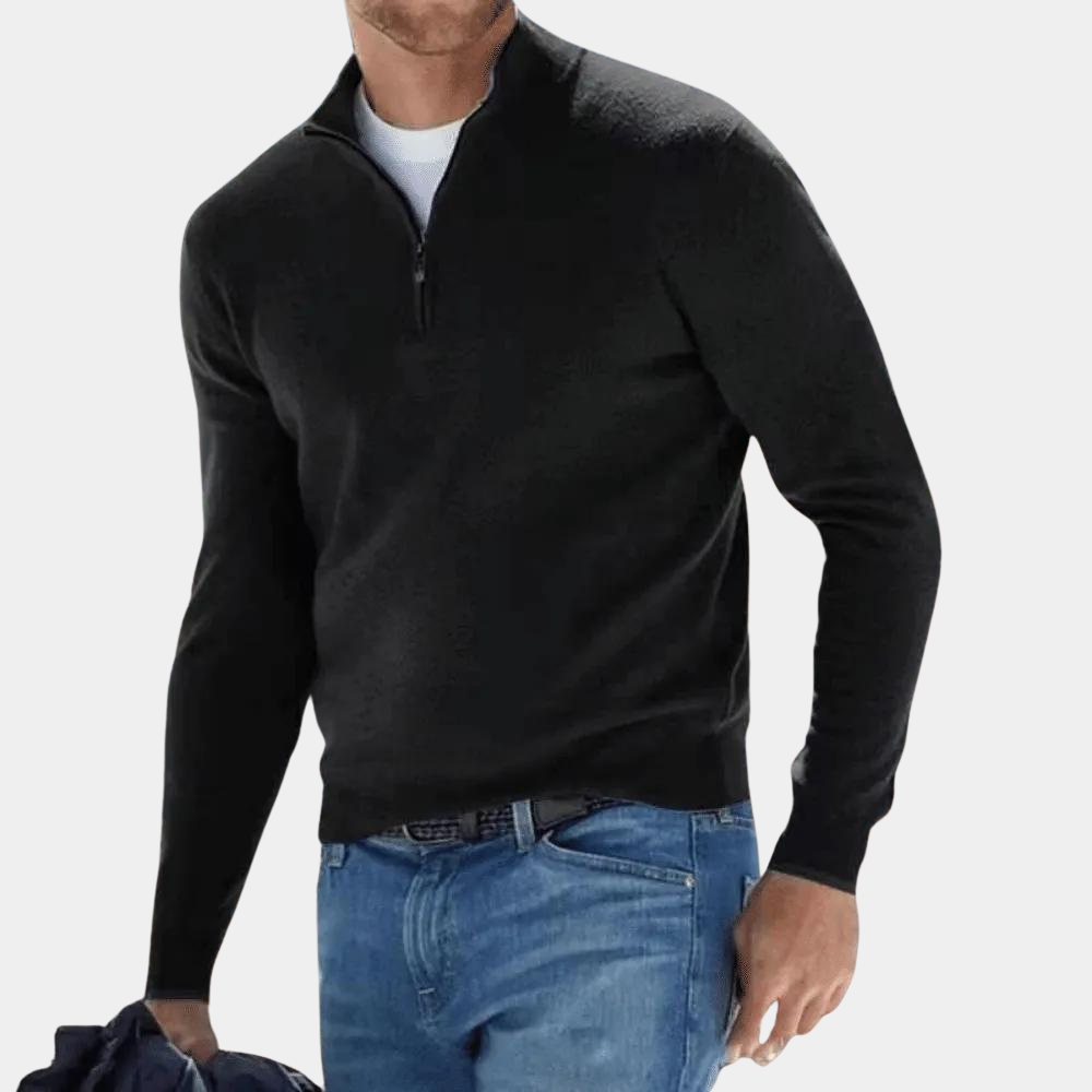Stijlvolle Sweater Met Halve Rits Heren - Oscar