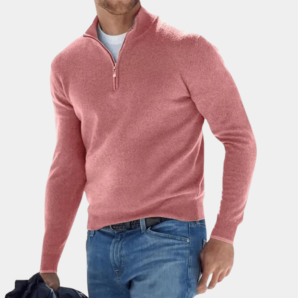 Stijlvolle Sweater Met Halve Rits Heren - Oscar