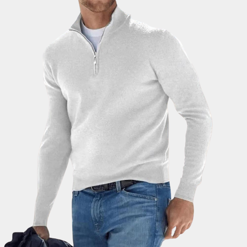 Stijlvolle Sweater Met Halve Rits Heren - Oscar