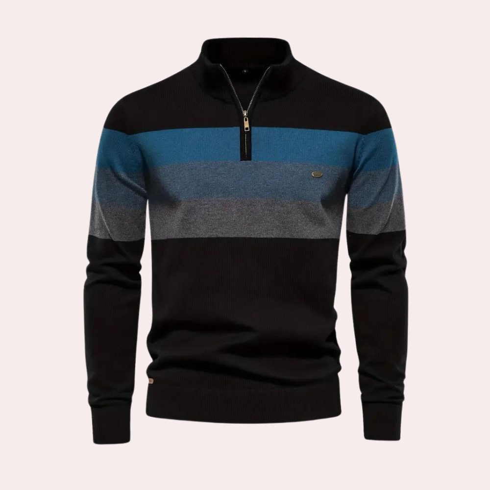 Stijlvolle Sweater Met Halve Rits voor Heren