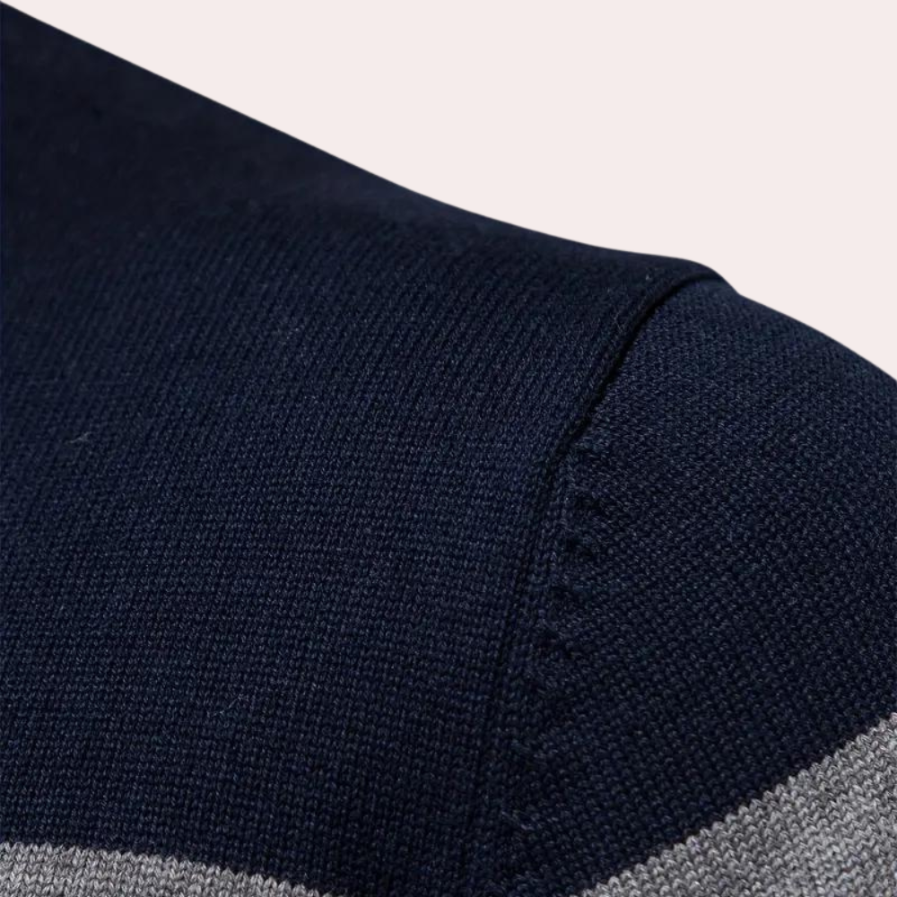 Stijlvolle Sweater Met Halve Rits voor Heren
