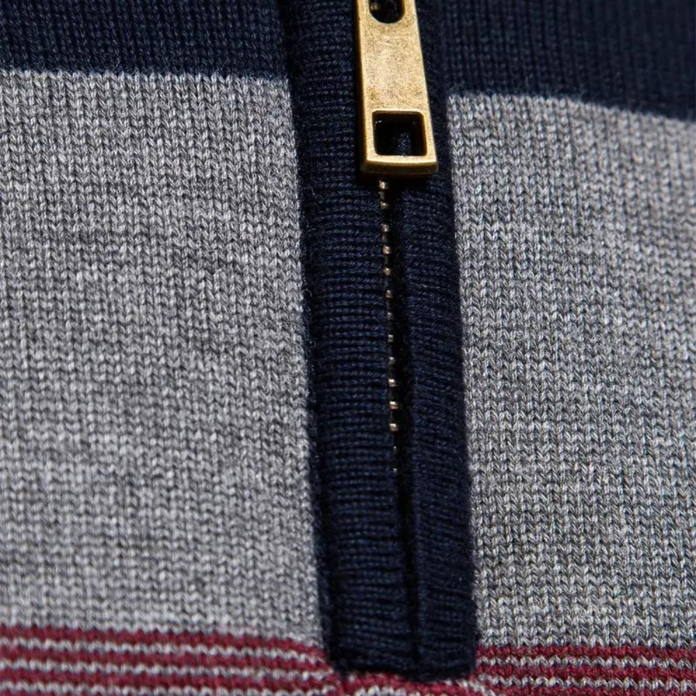 Stijlvolle Sweater Met Halve Rits voor Heren