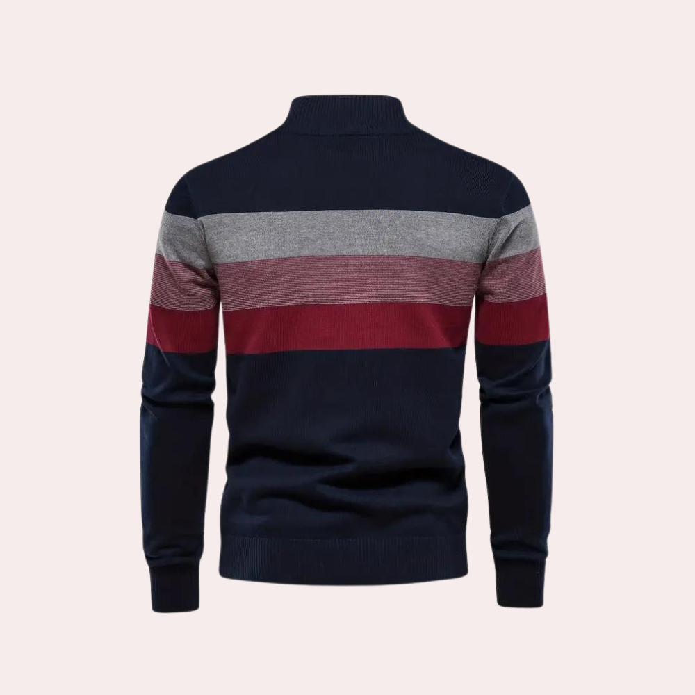 Stijlvolle Sweater Met Halve Rits voor Heren
