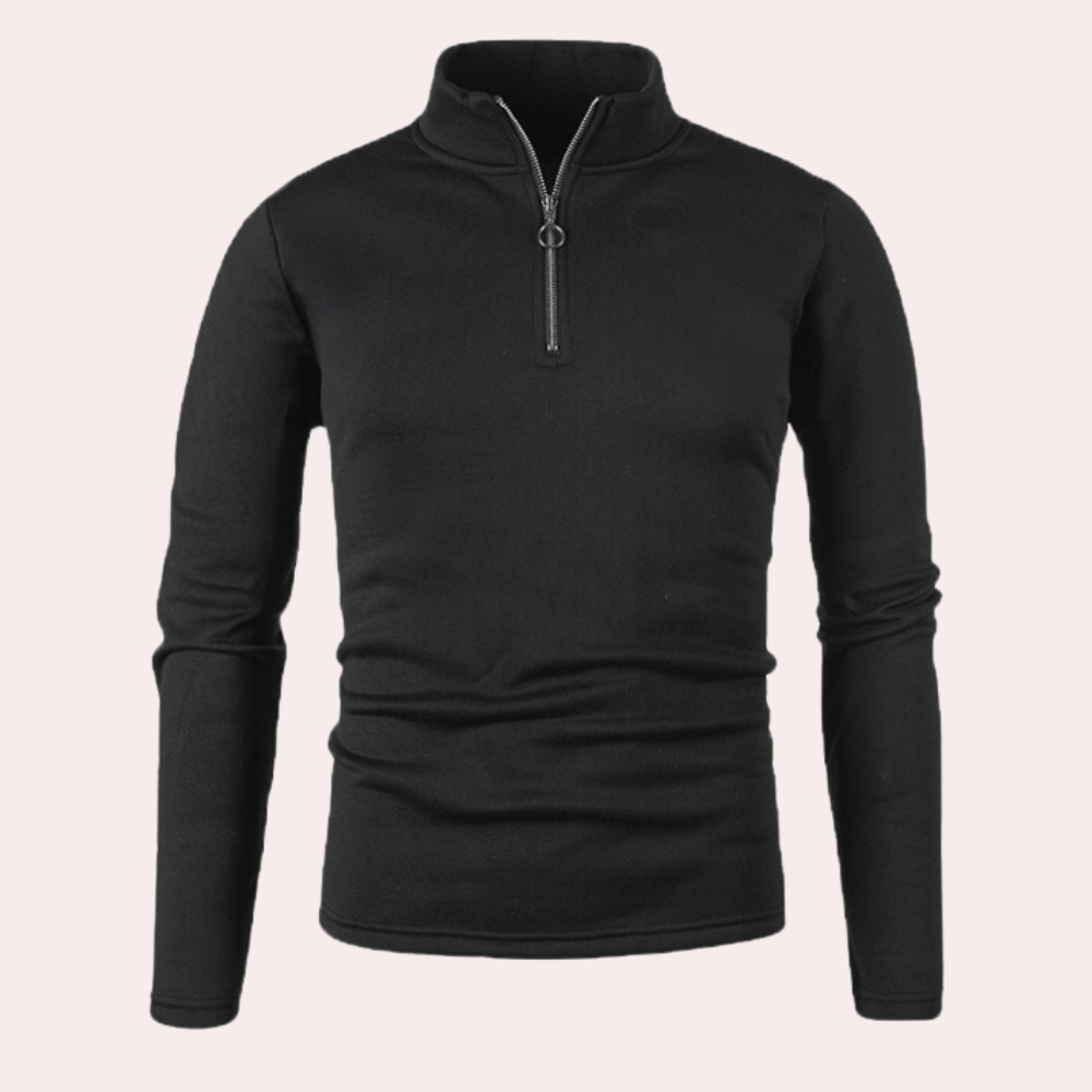 Sweater Met Halve Rits en Lange Mouwen - Mason