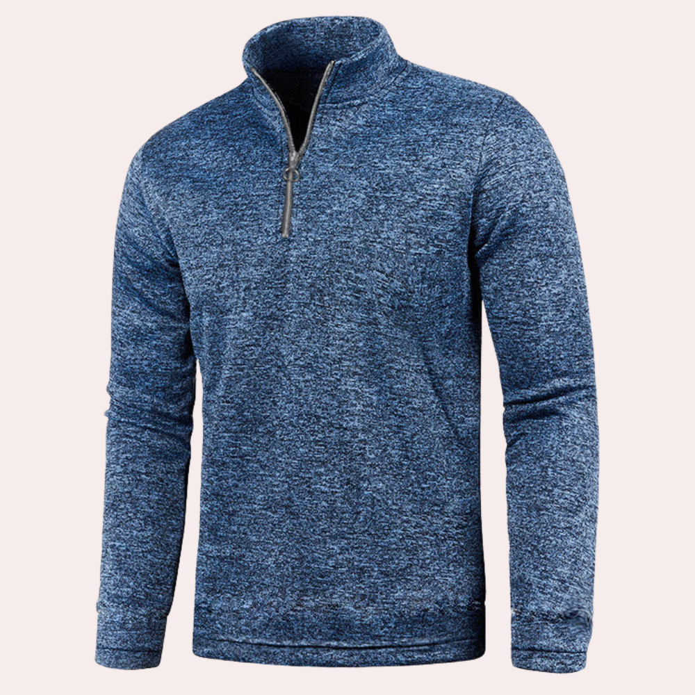 Sweater Met Halve Rits en Lange Mouwen - Mason