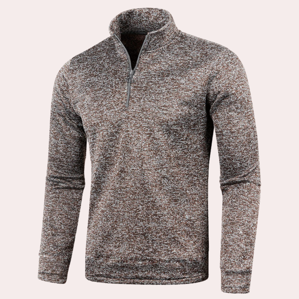 Sweater Met Halve Rits en Lange Mouwen - Mason