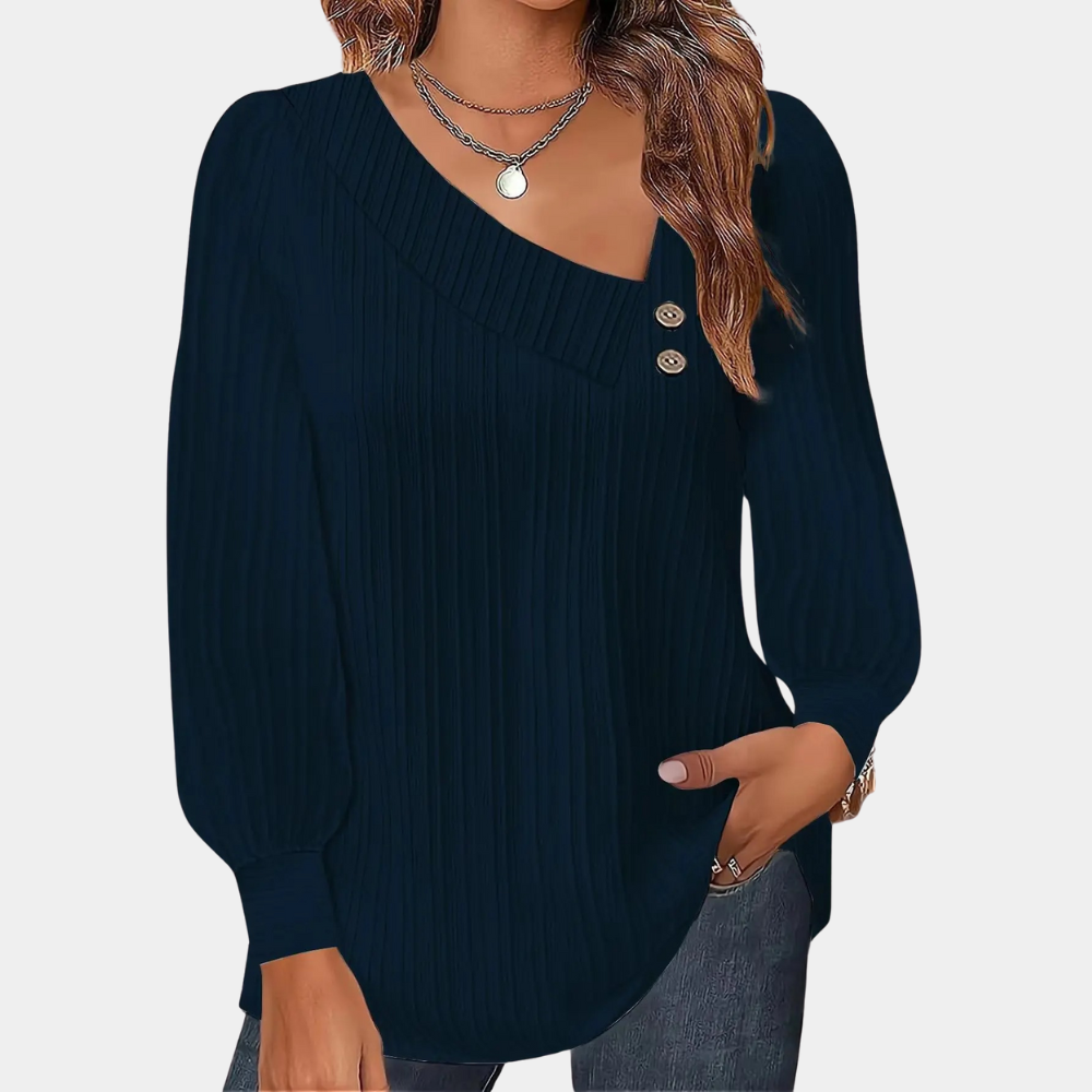 Blouse Effen Kleuren Dames