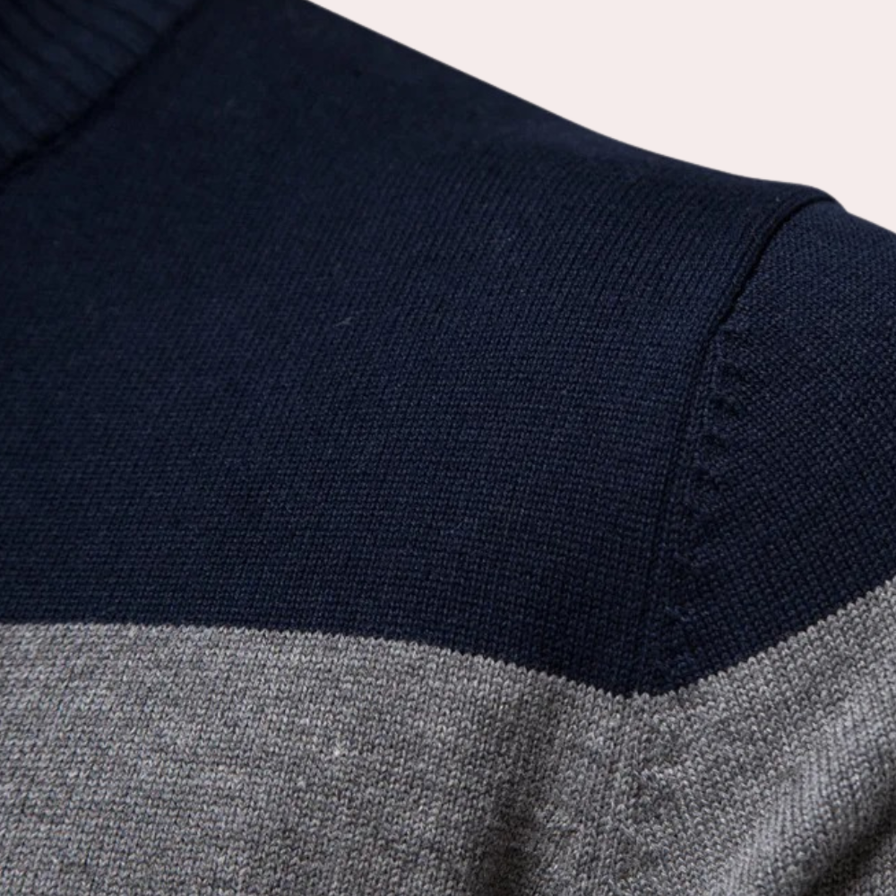 Casual Gestreept Vest Met Rits - Dean