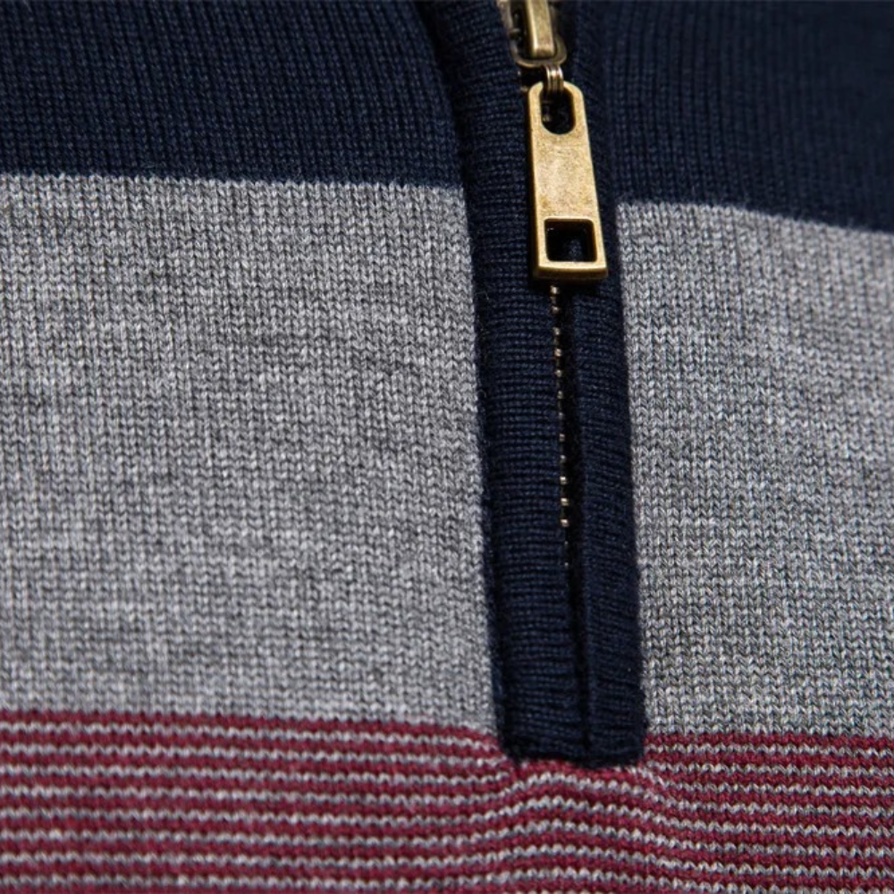 Casual Gestreept Vest Met Rits - Dean