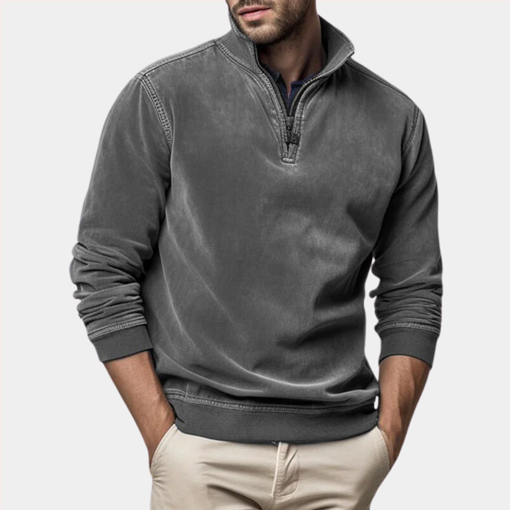 Stijlvolle Sweater Met Halve Rits voor Heren - Lewis
