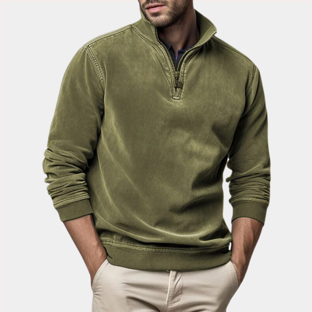 Stijlvolle Sweater Met Halve Rits voor Heren - Lewis