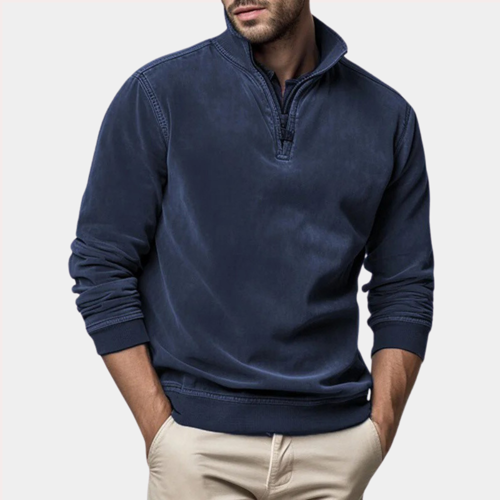 Stijlvolle Sweater Met Halve Rits voor Heren - Lewis