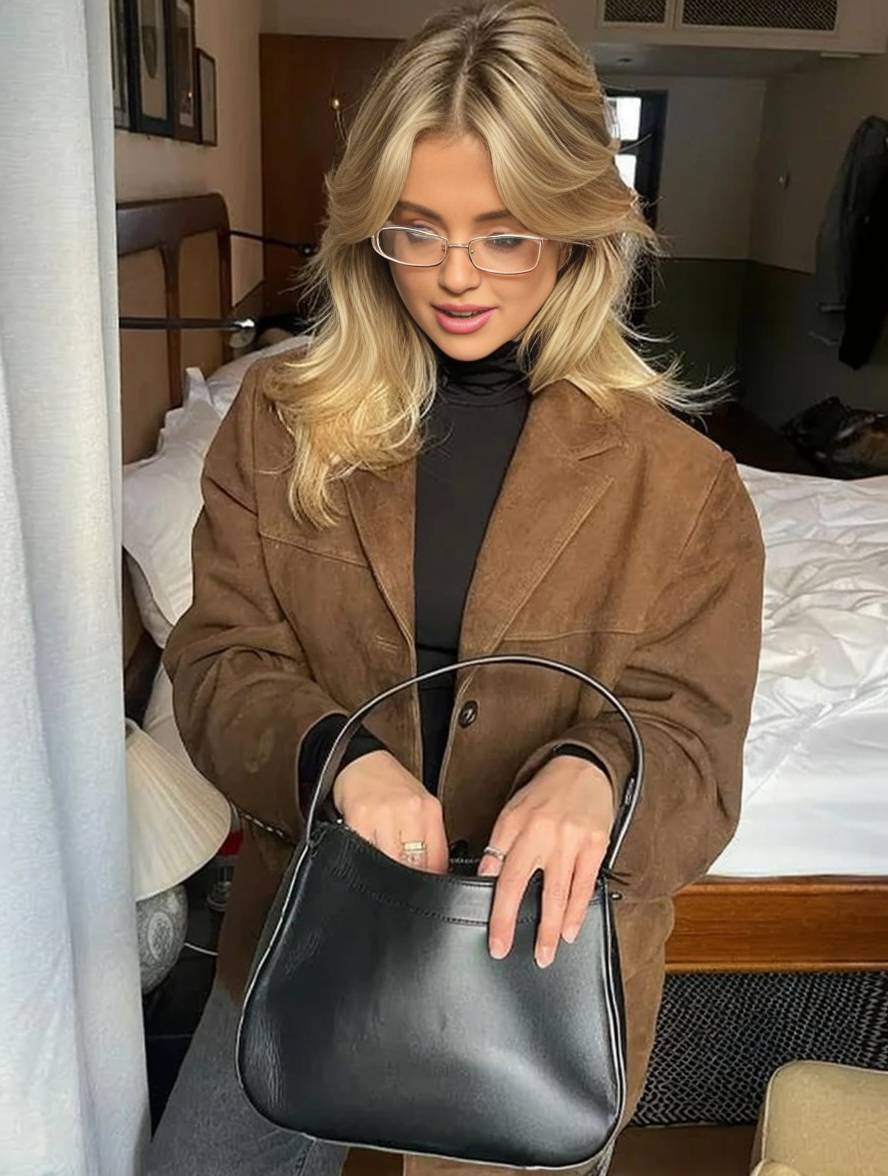 Casual Vintage suède Losse Dames Jas Met Zakken - Chelsey