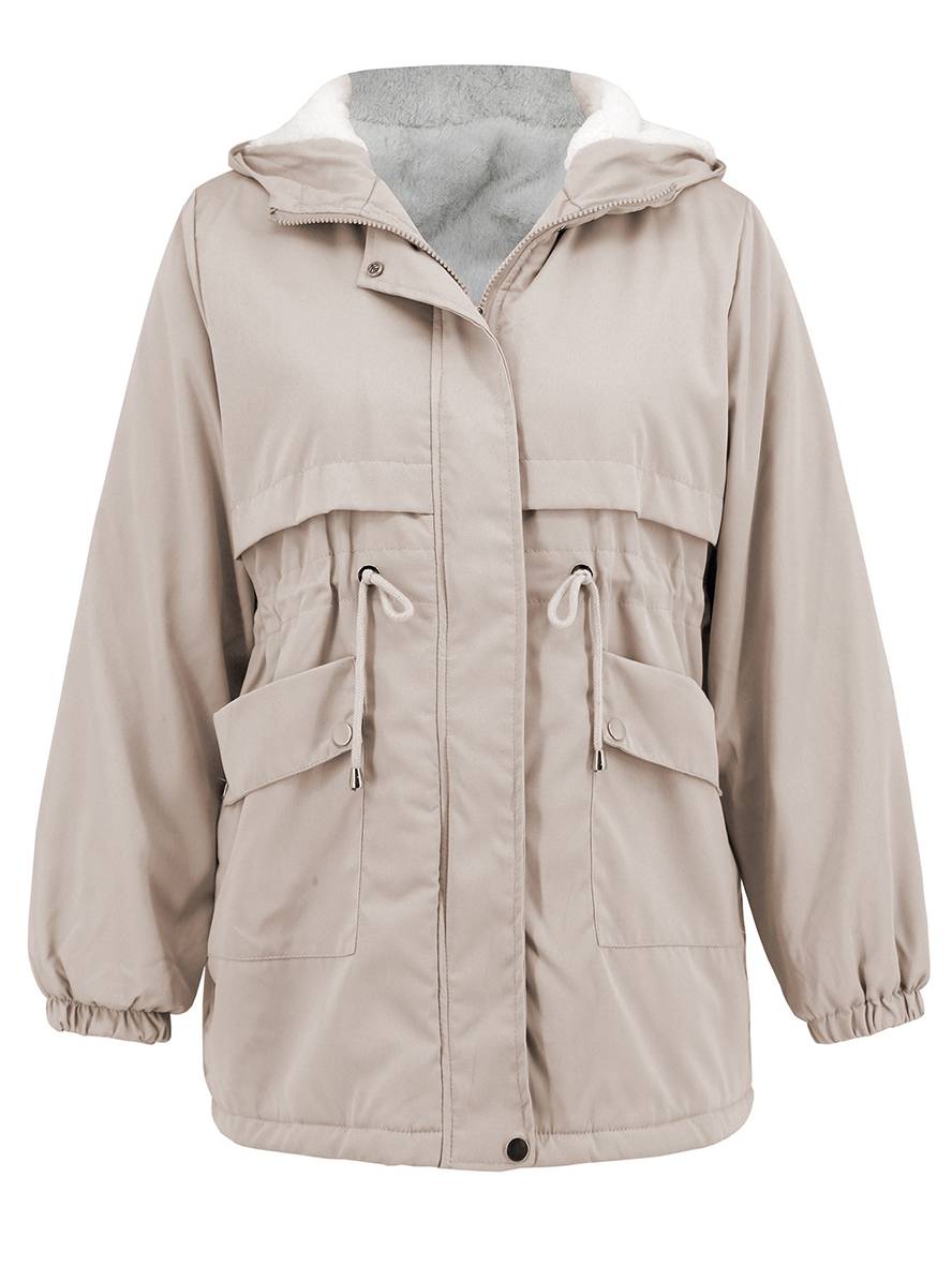 Casual Half-Lange Herfst Jas Met Capuchon Voor Dames