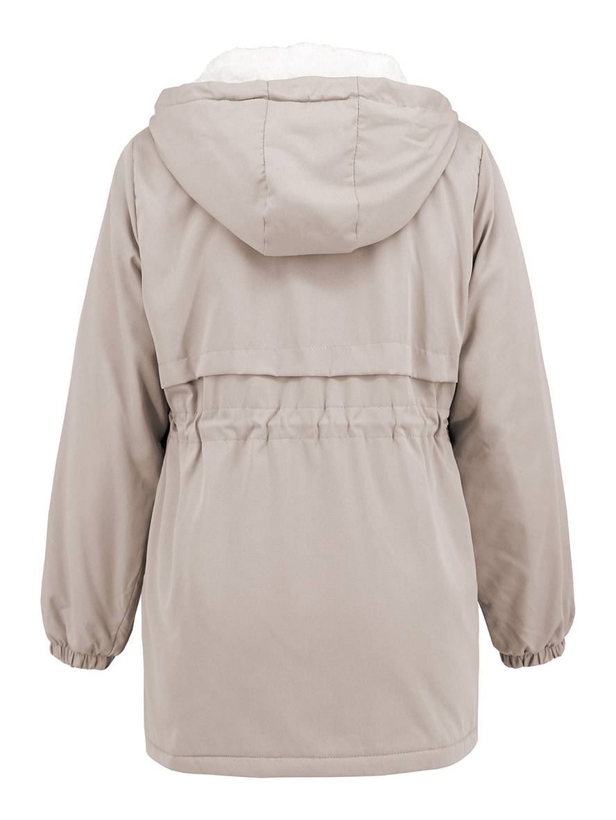 Casual Half-Lange Herfst Jas Met Capuchon Voor Dames