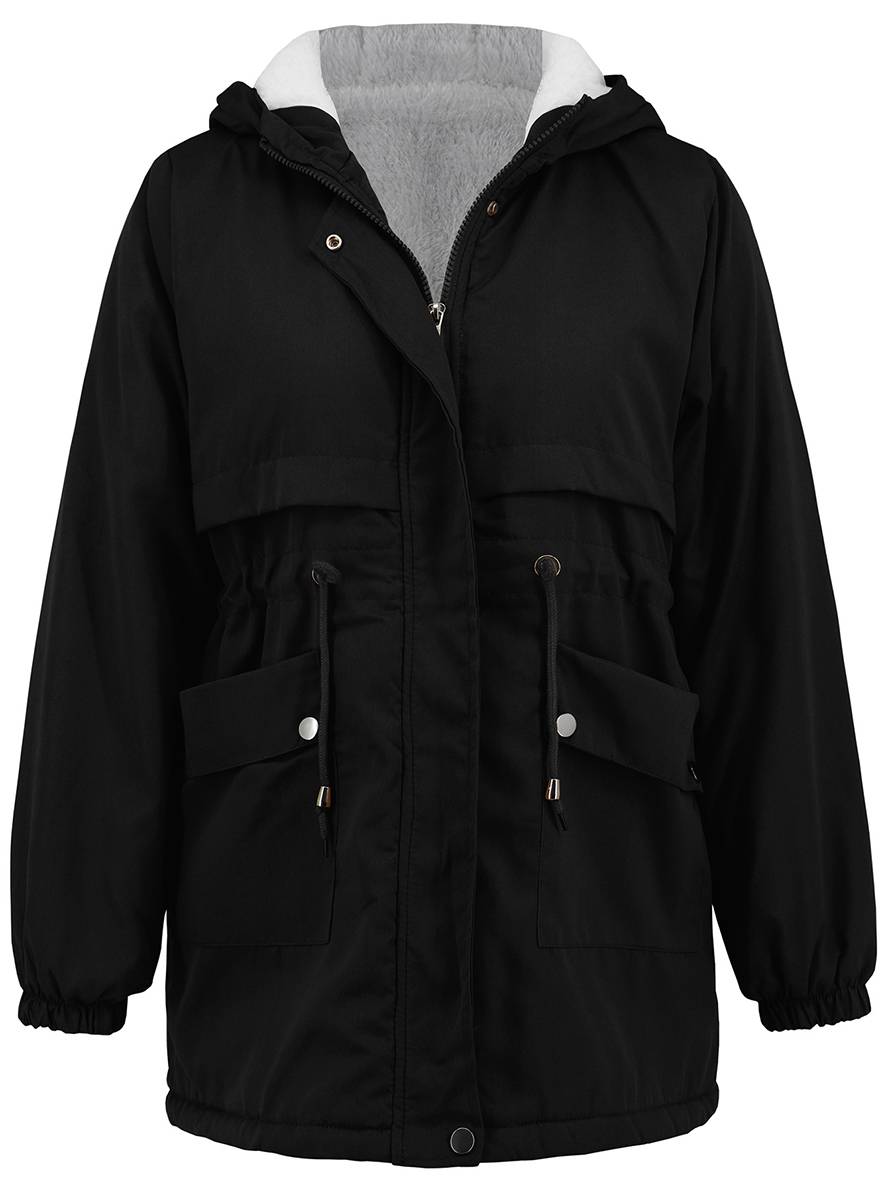 Casual Half-Lange Herfst Jas Met Capuchon Voor Dames