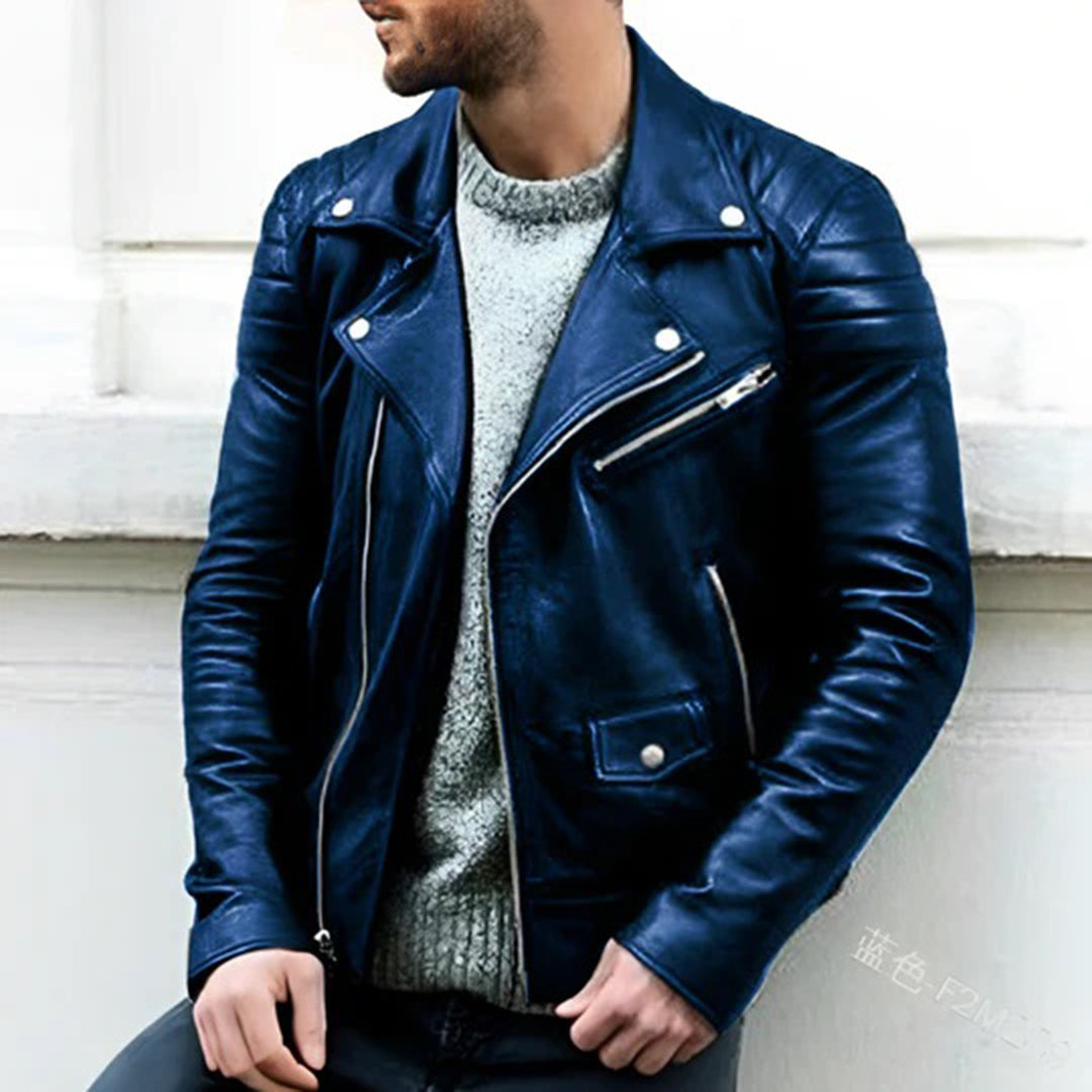 Leren Biker Jacket Voor Heren - Francis
