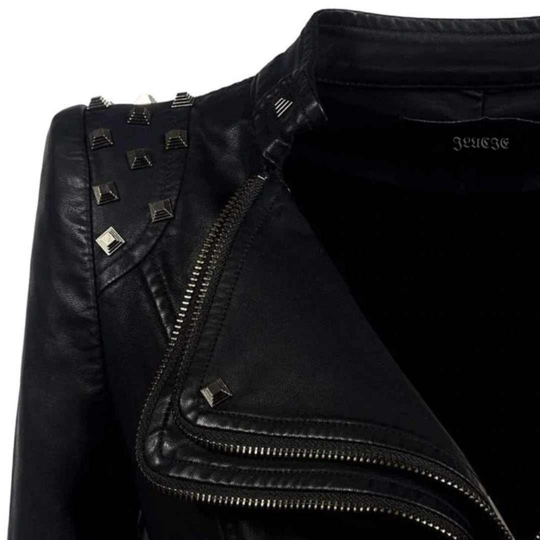 Motorjack Met Studs En Meerdere Ritsen | Winter