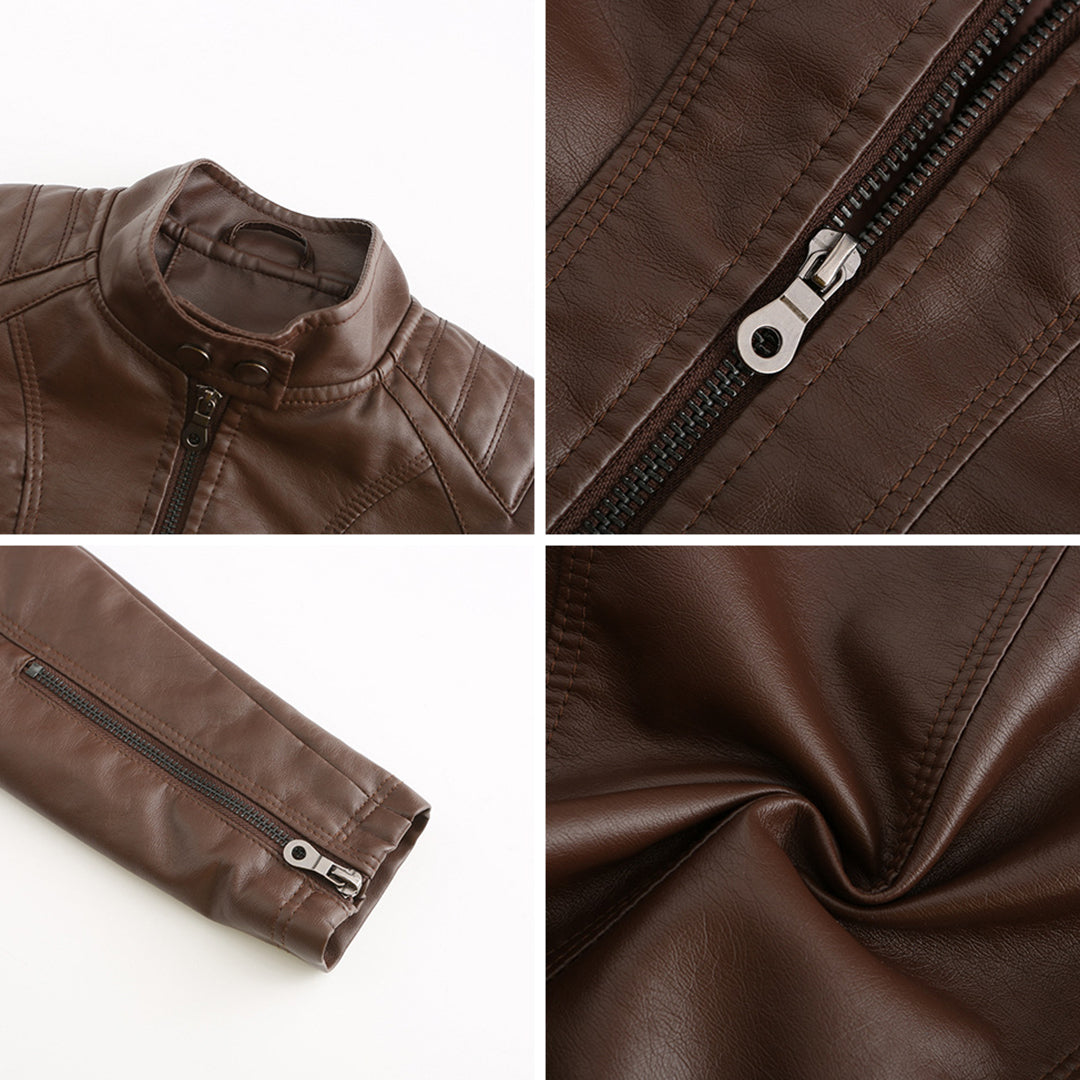 Stijlvolle Bikerjack Met Ritszakken | Winter