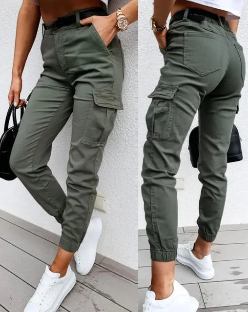 Cargo Broek Met Hoge Taille Voor Dames - Sasha