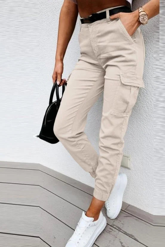 Cargo Broek Met Hoge Taille Voor Dames - Sasha