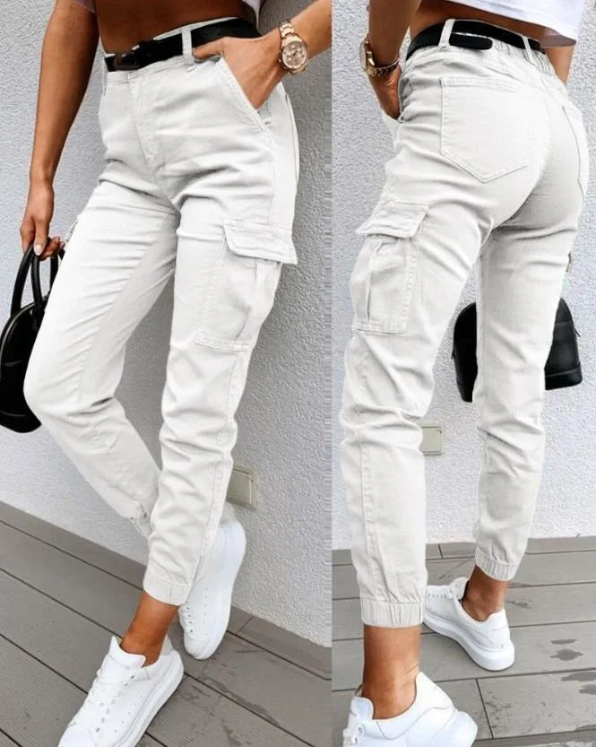Cargo Broek Met Hoge Taille Voor Dames - Sasha