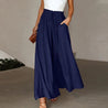 Losse Linnen Dames Broek Met Hoge Taille