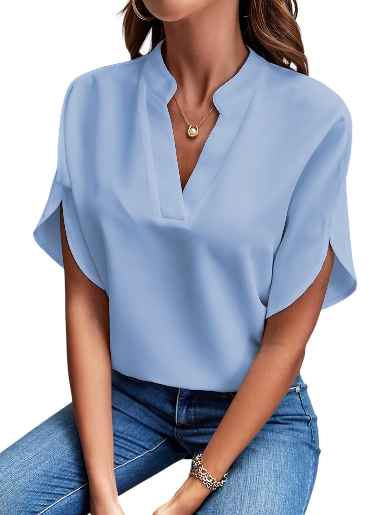 Adele - Dames V-hals Blouse