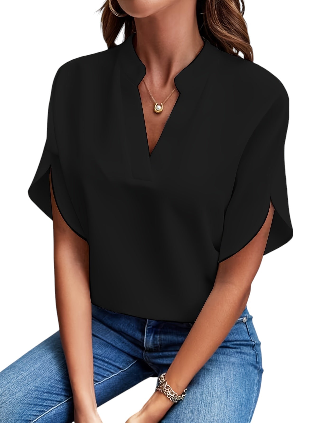 Adele - Dames V-hals Blouse