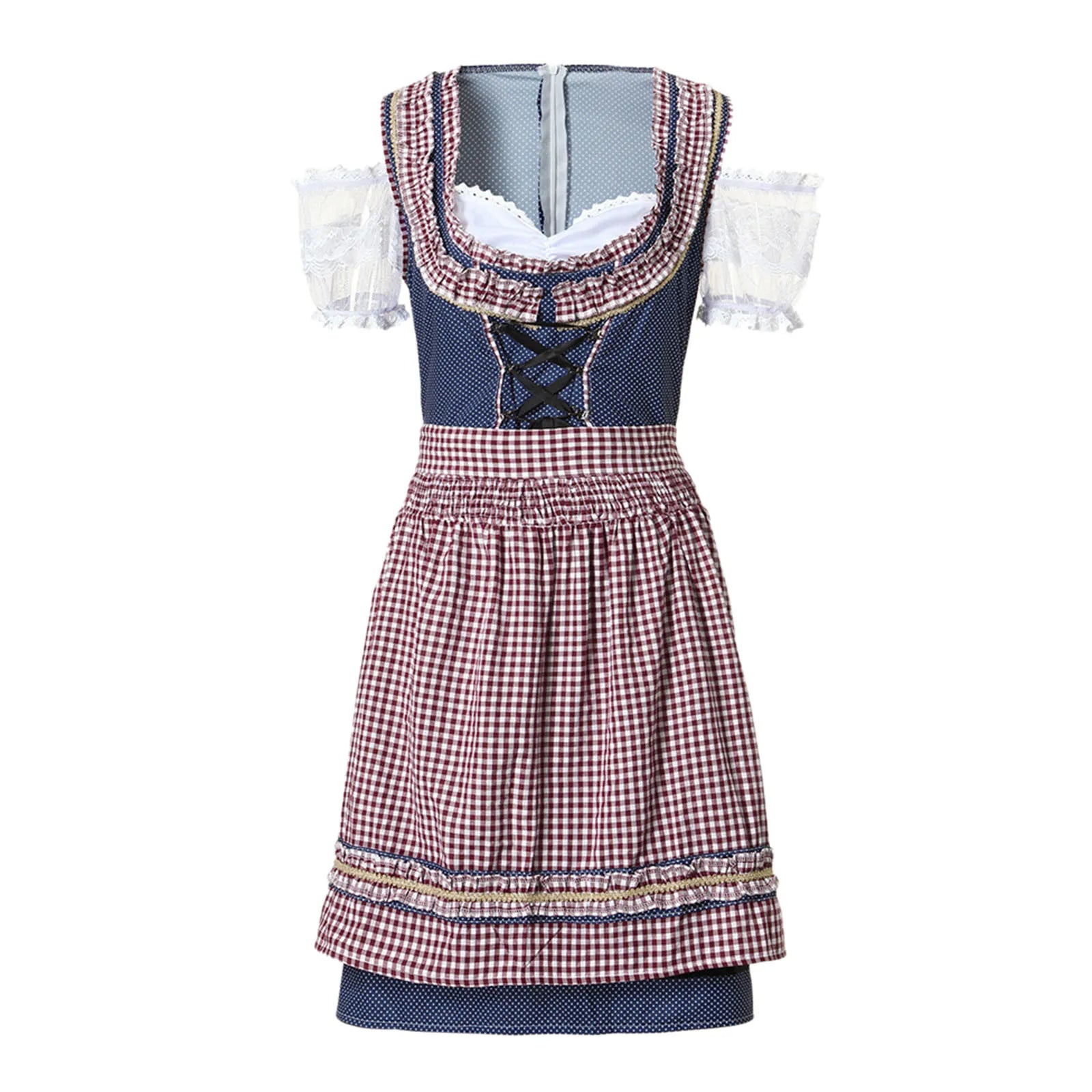 Traditionele Oktoberfest Dirndl-Jurk | Blauw