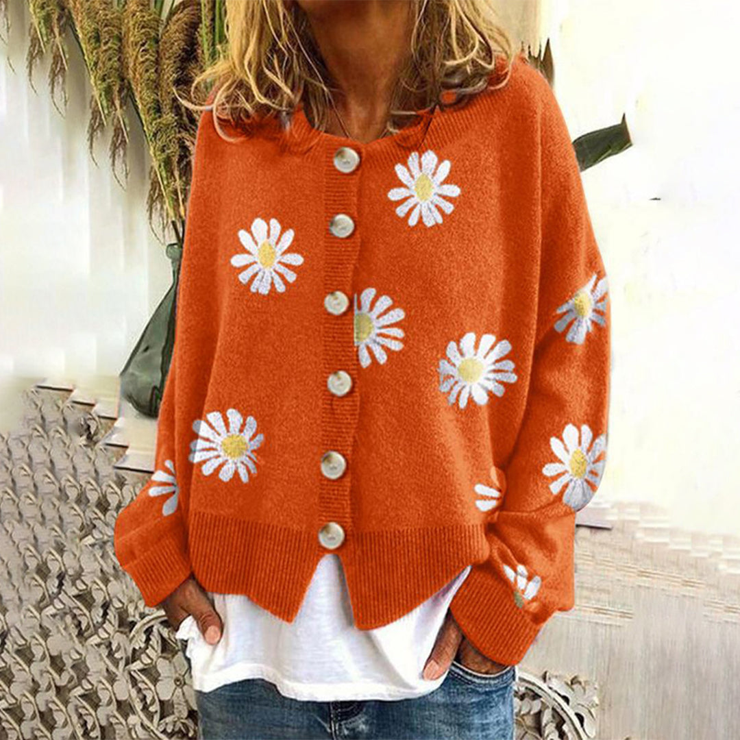 Zera - Warm Gebreid Vest Met Knopen Voor Dames