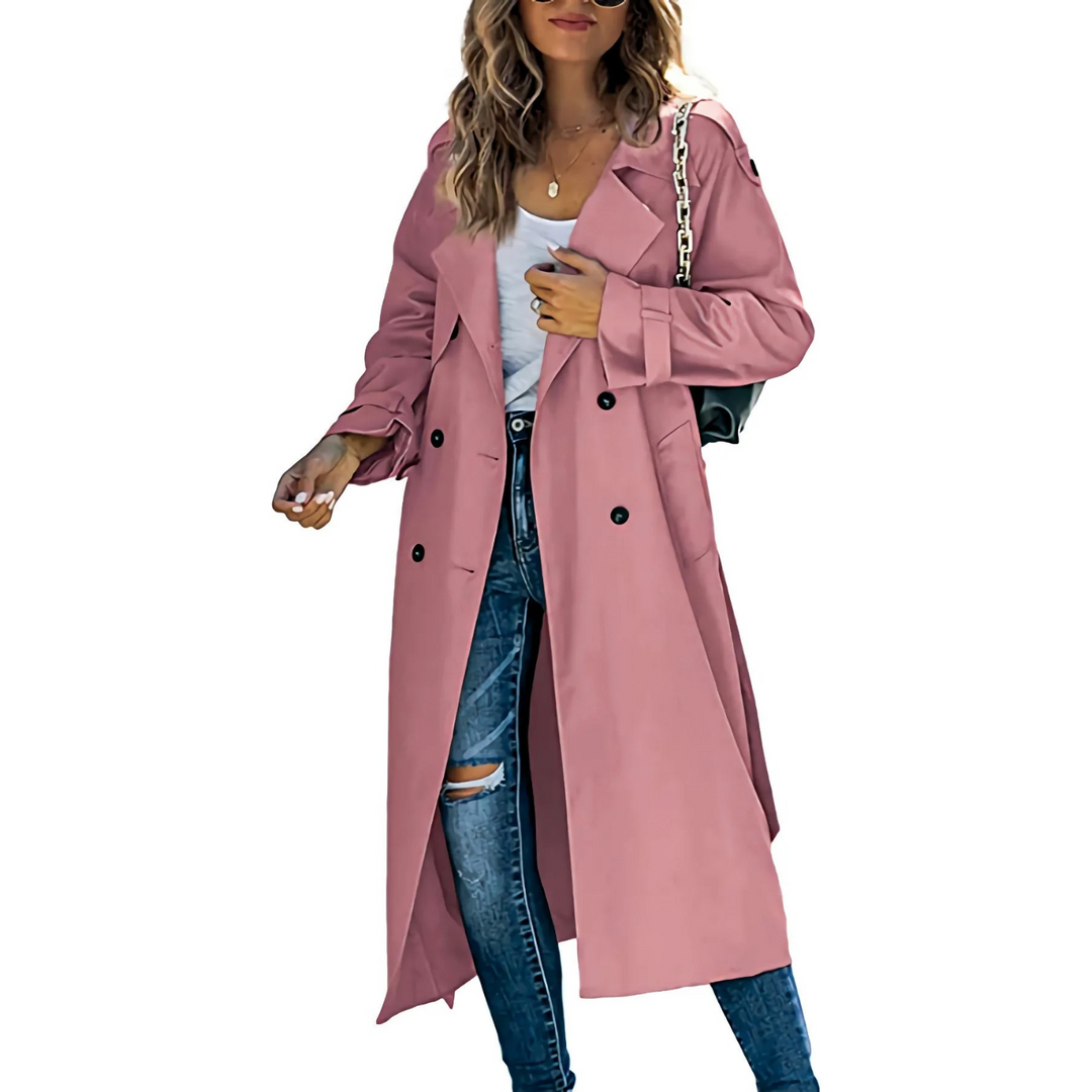 Premium Lange Waterdichte Trenchcoat Jas Voor Dames - Noah