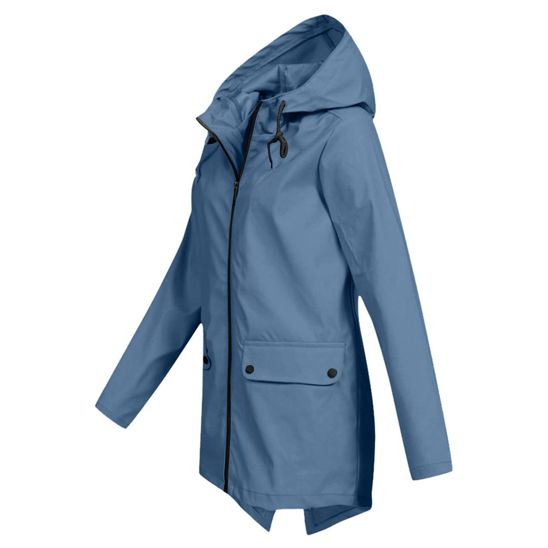 Outdoor - Lange Regenjas Met Capuchon Voor Dames